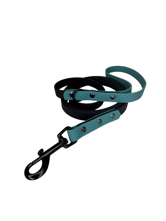 DUO HEXA LEASH-BLACK+HUNTER GREEN 16MM 200CM